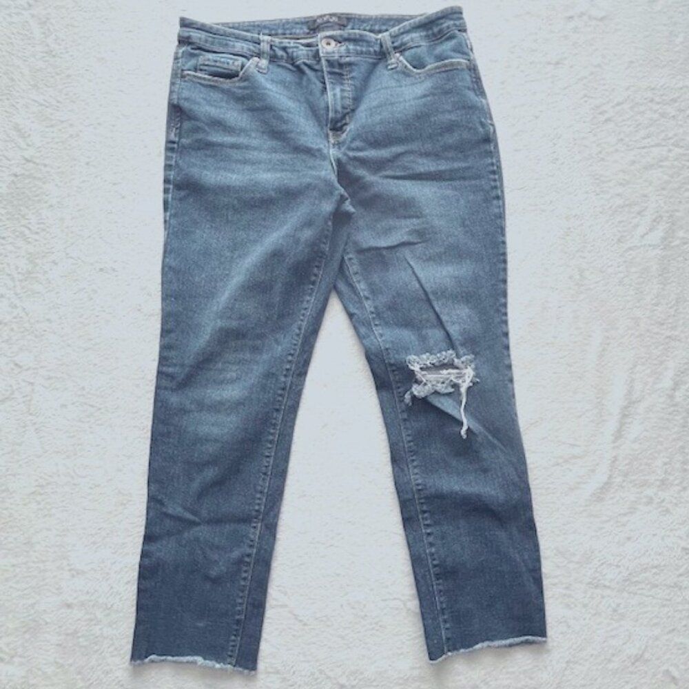 Energie Distressed Cropped Jeans Size 13